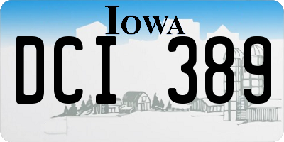 IA license plate DCI389