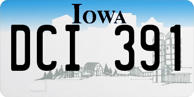 IA license plate DCI391