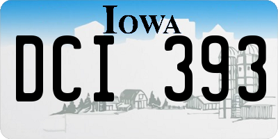 IA license plate DCI393