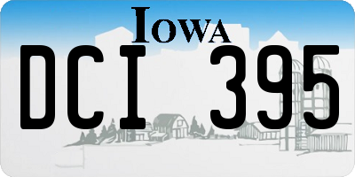 IA license plate DCI395