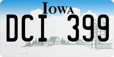 IA license plate DCI399