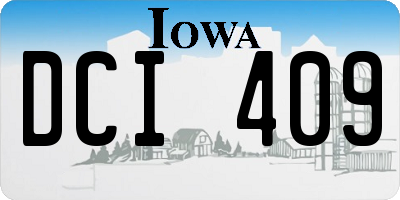 IA license plate DCI409