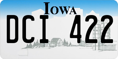 IA license plate DCI422