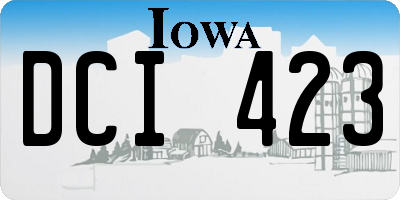 IA license plate DCI423