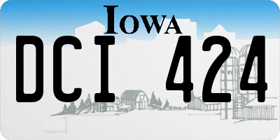 IA license plate DCI424
