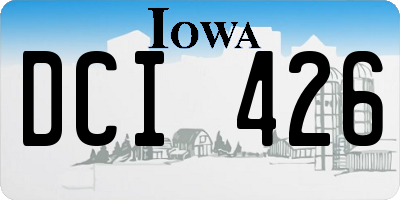 IA license plate DCI426