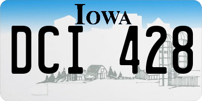IA license plate DCI428