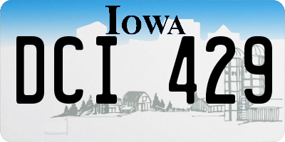IA license plate DCI429