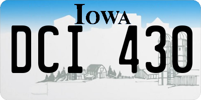 IA license plate DCI430