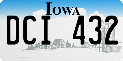 IA license plate DCI432