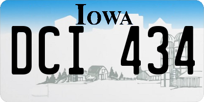 IA license plate DCI434