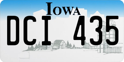 IA license plate DCI435