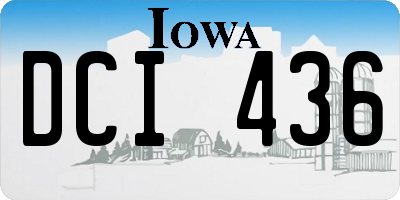 IA license plate DCI436