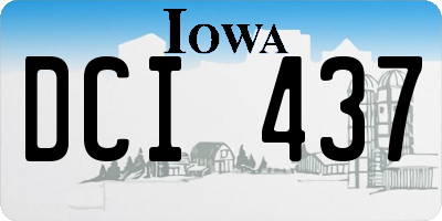 IA license plate DCI437