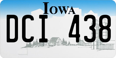 IA license plate DCI438