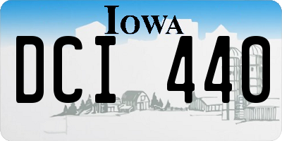 IA license plate DCI440