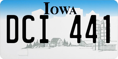 IA license plate DCI441