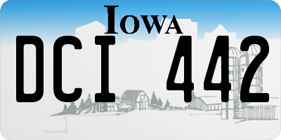 IA license plate DCI442