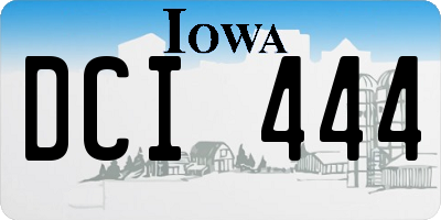 IA license plate DCI444