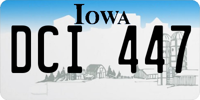 IA license plate DCI447