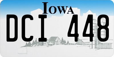 IA license plate DCI448