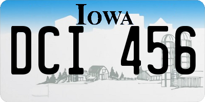 IA license plate DCI456