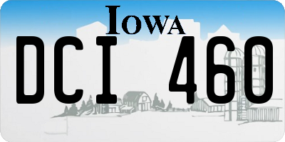 IA license plate DCI460