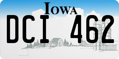 IA license plate DCI462