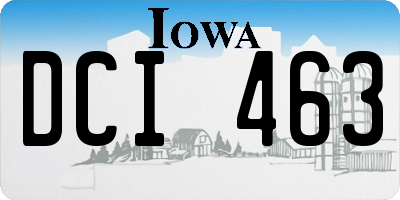 IA license plate DCI463
