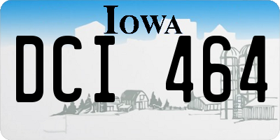 IA license plate DCI464