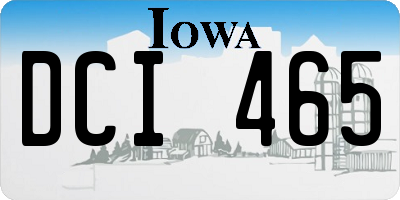 IA license plate DCI465