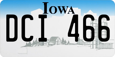 IA license plate DCI466