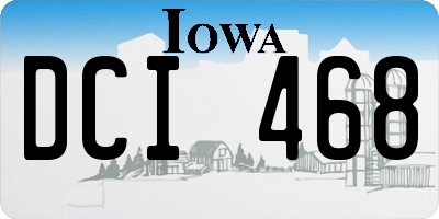 IA license plate DCI468