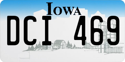 IA license plate DCI469