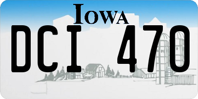 IA license plate DCI470