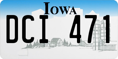 IA license plate DCI471