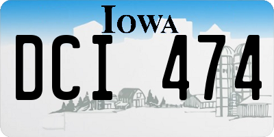 IA license plate DCI474