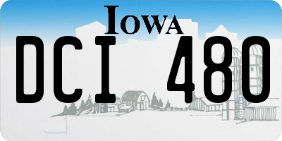 IA license plate DCI480