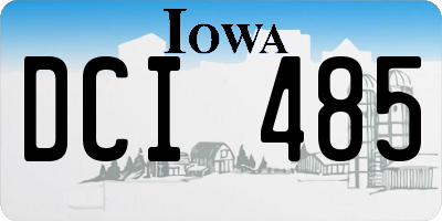 IA license plate DCI485