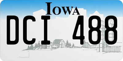 IA license plate DCI488