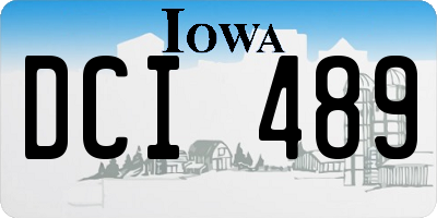 IA license plate DCI489