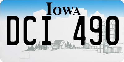 IA license plate DCI490