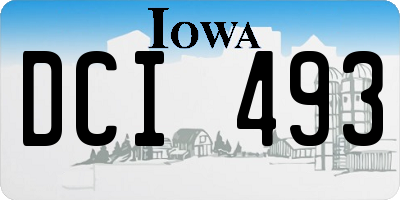 IA license plate DCI493