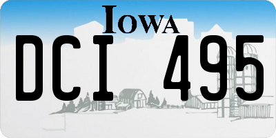 IA license plate DCI495