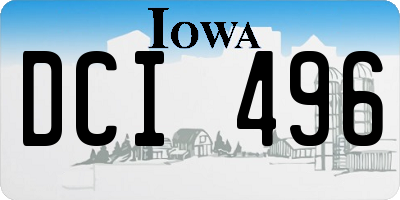 IA license plate DCI496