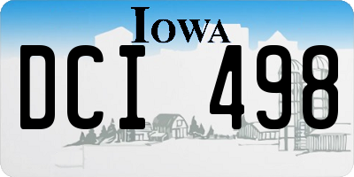 IA license plate DCI498