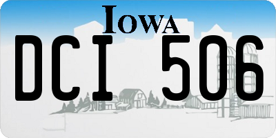 IA license plate DCI506