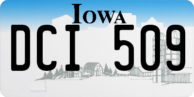 IA license plate DCI509