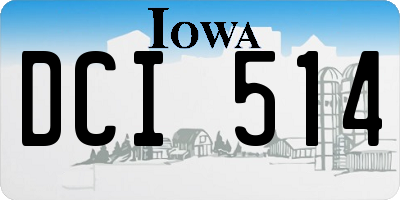 IA license plate DCI514