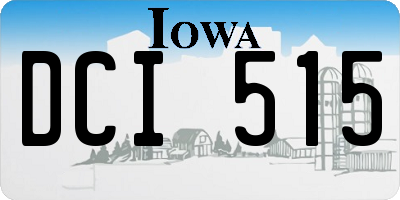 IA license plate DCI515